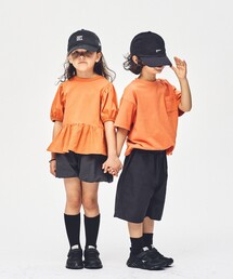 green label relaxing | 【スタメンシリーズ】パフスリーブ Tシャツ / キッズ  100cm-160cm(Tシャツ/カットソー)