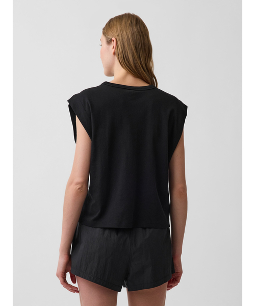 GAP(ギャップ)の「スーピマ(R) コットンマッスル タンクトップ(Tシャツ/カットソー・レディース・ブラック/ホワイト・XXS/M/S/L/XS/XL)」の7枚目の写真