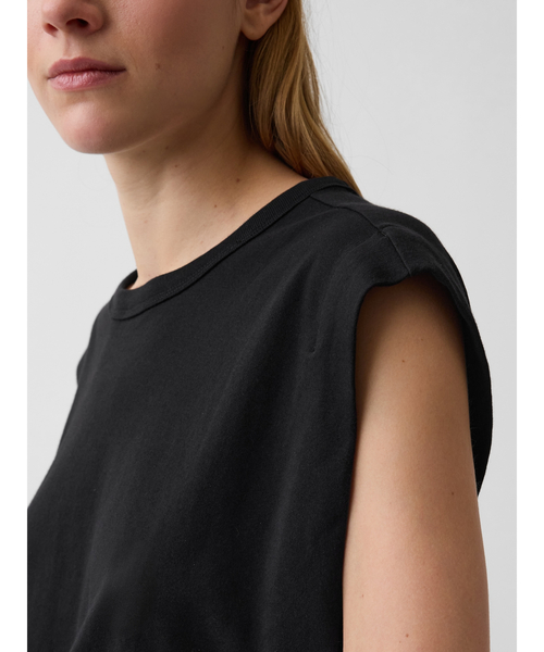 GAP(ギャップ)の「スーピマ(R) コットンマッスル タンクトップ(Tシャツ/カットソー・レディース・ブラック/ホワイト・XXS/M/S/L/XS/XL)」の9枚目の写真