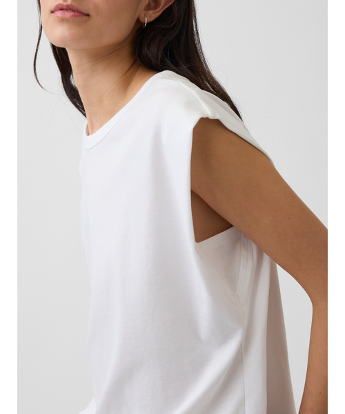 GAP(ギャップ)の「スーピマ(R) コットンマッスル タンクトップ(Tシャツ/カットソー・レディース・ブラック/ホワイト・XXS/M/S/L/XS/XL)」の10枚目の写真
