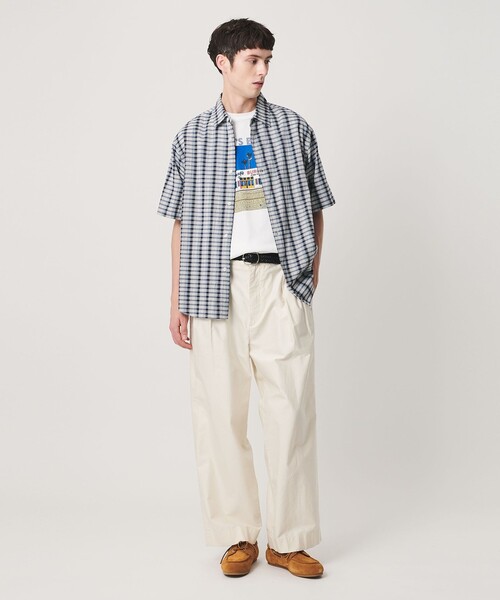 BEAUTY&YOUTH UNITED ARROWS（ビューティーアンドユースユナイテッドアローズ）の「オンブレチェック サッカー レギュラー シャツ GRANDE TAPERD型（シャツ/ブラウス・メンズ・コバルトブルー/モカ・S/XL/M/L）」の4枚目の写真