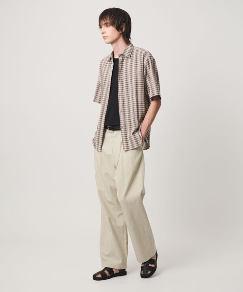 BEAUTY&YOUTH UNITED ARROWS（ビューティーアンドユースユナイテッドアローズ）の「オンブレチェック サッカー レギュラー シャツ GRANDE TAPERD型（シャツ/ブラウス・メンズ・コバルトブルー/モカ・S/XL/M/L）」の7枚目の写真