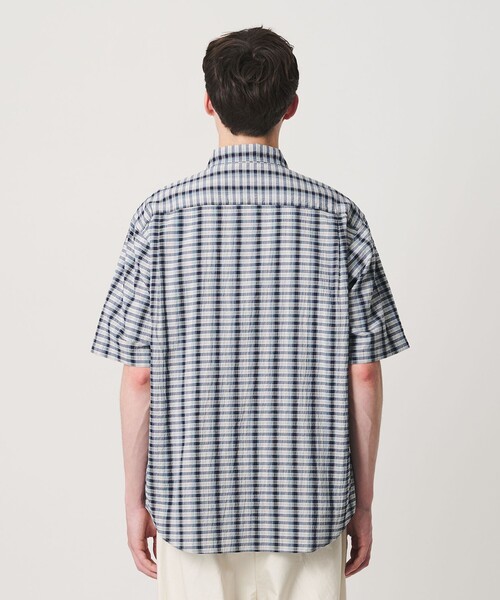 BEAUTY&YOUTH UNITED ARROWS（ビューティーアンドユースユナイテッドアローズ）の「オンブレチェック サッカー レギュラー シャツ GRANDE TAPERD型（シャツ/ブラウス・メンズ・コバルトブルー/モカ・S/XL/M/L）」の10枚目の写真
