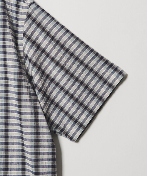 BEAUTY&YOUTH UNITED ARROWS（ビューティーアンドユースユナイテッドアローズ）の「オンブレチェック サッカー レギュラー シャツ GRANDE TAPERD型（シャツ/ブラウス・メンズ・コバルトブルー/モカ・S/XL/M/L）」の14枚目の写真