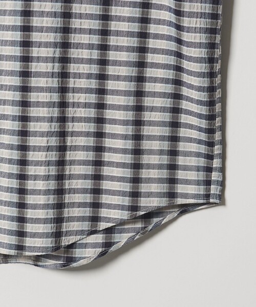 BEAUTY&YOUTH UNITED ARROWS（ビューティーアンドユースユナイテッドアローズ）の「オンブレチェック サッカー レギュラー シャツ GRANDE TAPERD型（シャツ/ブラウス・メンズ・コバルトブルー/モカ・S/XL/M/L）」の15枚目の写真