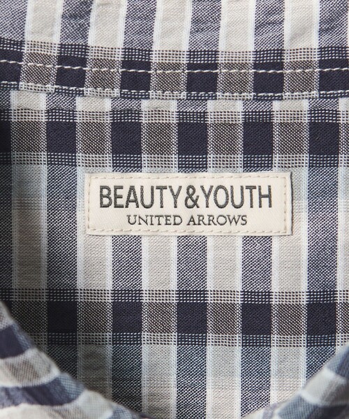 BEAUTY&YOUTH UNITED ARROWS（ビューティーアンドユースユナイテッドアローズ）の「オンブレチェック サッカー レギュラー シャツ GRANDE TAPERD型（シャツ/ブラウス・メンズ・コバルトブルー/モカ・S/XL/M/L）」の20枚目の写真
