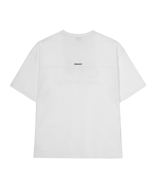 MIHAK(ミハク)の「シンボルビッグロゴオーバーサイズTシャツ(ホワイト)(Tシャツ/カットソー・メンズ・その他・3/1/2)」の9枚目の写真