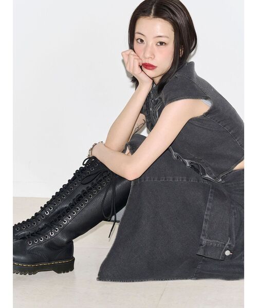 jouetie(ジュエティ)の「アシメヘムデニムミドルスカート(スカート・レディース・ブルー/ブラック/カーキ・SMALL/MEDIUM)」の11枚目の写真