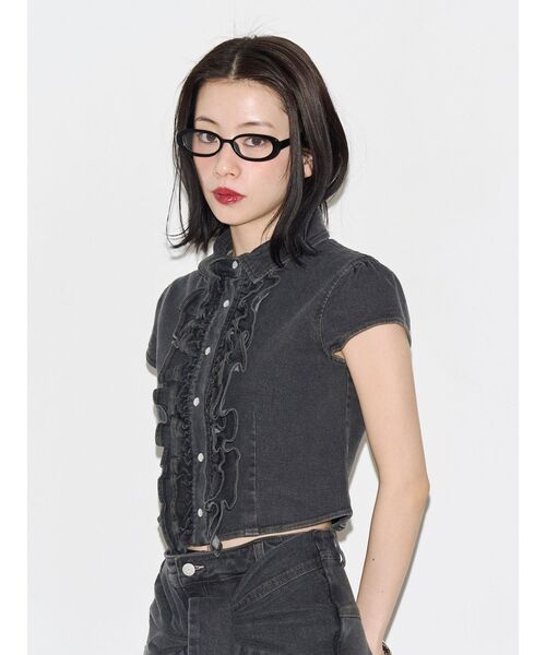 jouetie(ジュエティ)の「アシメヘムデニムミドルスカート(スカート・レディース・ブルー/ブラック/カーキ・SMALL/MEDIUM)」の15枚目の写真