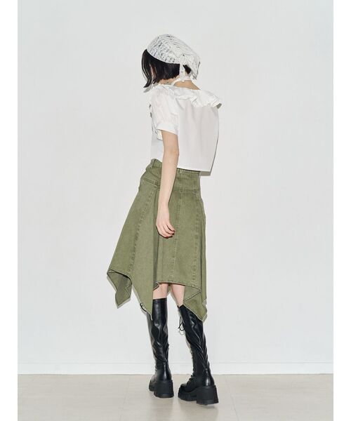 jouetie(ジュエティ)の「アシメヘムデニムミドルスカート(スカート・レディース・ブルー/ブラック/カーキ・SMALL/MEDIUM)」の12枚目の写真