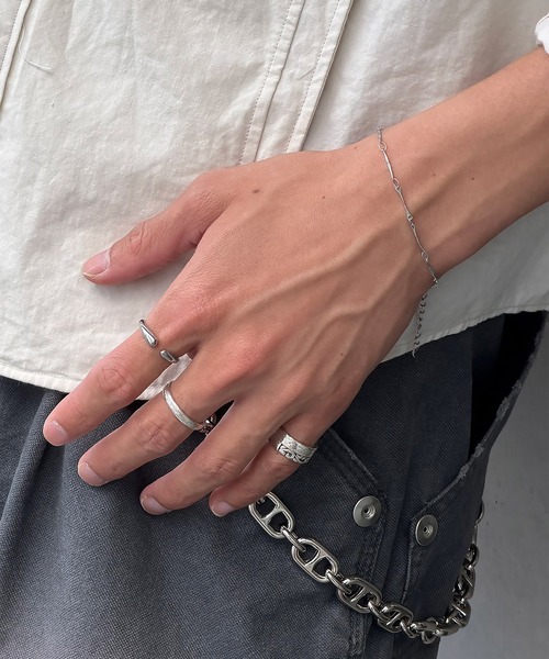 SBG(エスビー)の「インフルエンサー みずきち × ダブルドロップリング(リング・メンズ・シルバー・16号/12号/18号/14号)」の2枚目の写真