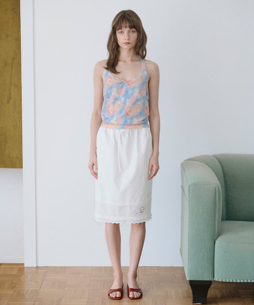 SINOON（シヌーン）の「Eyelet Punching Midi Skirt (White)（スカート・レディース・ホワイト・FREE）」の7枚目の写真