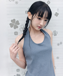 CELITAILS（セリテールズ）の「STRIPE HALTER NECK TOP_CHARCOAL（Tシャツ/カットソー）」