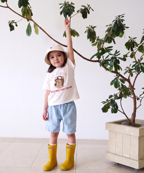 BEACHESAND CREAM KIDS(ビーチスアンドクリームキッズ)の「パイロットクオッカ 半袖Tシャツ-ホワイト(Tシャツ/カットソー・レディース・ホワイト・S(110)/M(120)/L(130))」の2枚目の写真