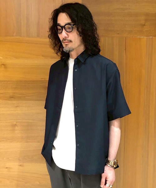 Grand PARK(グランドパーク)の「セオアルファ ショートスリーブシャツ(シャツ/ブラウス・メンズ・チャコールグレー/ネイビー/ダークブラウン/ライトグレー・L/M)」の4枚目の写真
