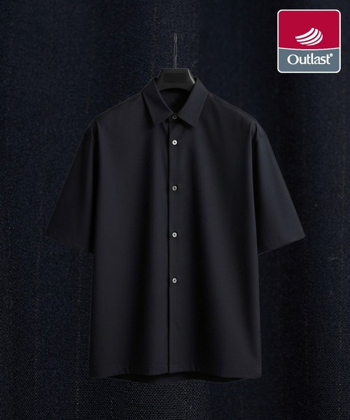 UNITED TOKYO（ユナイテッドトウキョウ）の「【日本製温度調整素材】アウトラスト レギュラーカラーシャツ　｜夏服/オフィスカジュアル/ビジネス/ウォッシャブル/ストレッチ/速乾（シャツ/ブラウス・メンズ・ダークグレー/ライトグレー/ホワイト/ストライプ・1/3/2）」の4枚目の写真