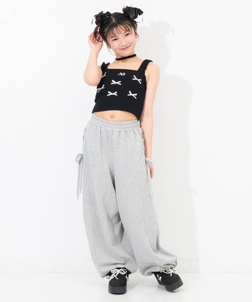 ANAP GｉRL（アナップガール）の「ランダムリボン パッド付キャミソール（キャミソール・キッズ・レッド/ライトグレー/ブラック・XS/S/M）」の9枚目の写真