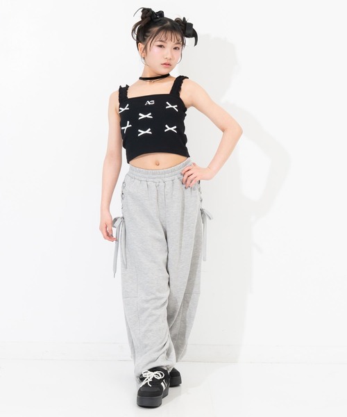 ANAP GｉRL（アナップガール）の「ランダムリボン パッド付キャミソール（キャミソール・キッズ・レッド/ライトグレー/ブラック・XS/S/M）」の10枚目の写真
