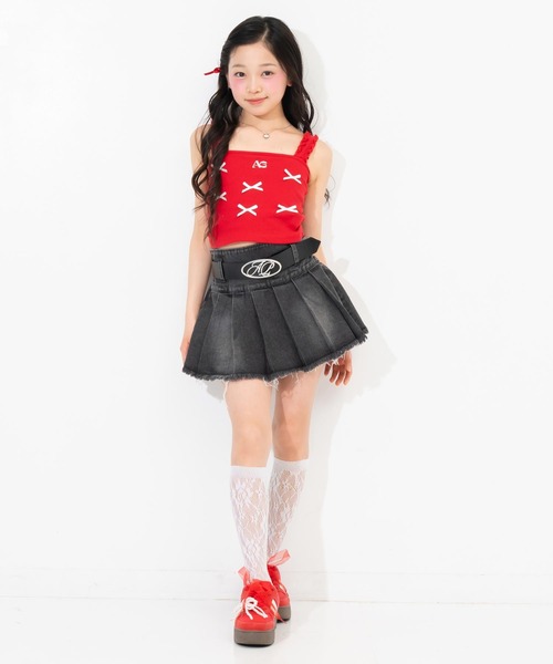 ANAP GｉRL（アナップガール）の「ランダムリボン パッド付キャミソール（キャミソール・キッズ・レッド/ライトグレー/ブラック・XS/S/M）」の16枚目の写真