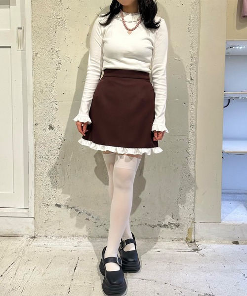 MILK（ミルク）の「フリルモックネック トップス（Tシャツ/カットソー・レディース・B/A/C/D・FREE）」の6枚目の写真