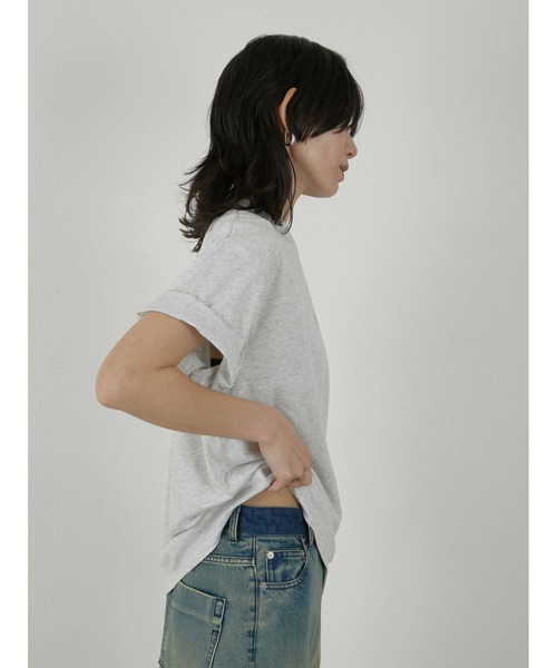 LA PEAU DE GEM(ラポドゥジェム)の「【LA PEAU DE GEM】beans tee/ビーンズT(Tシャツ/カットソー・レディース・グレー・FREE)」の3枚目の写真
