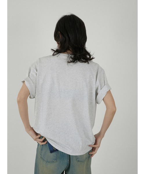 LA PEAU DE GEM(ラポドゥジェム)の「【LA PEAU DE GEM】beans tee/ビーンズT(Tシャツ/カットソー・レディース・グレー・FREE)」の4枚目の写真