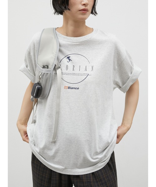 LA PEAU DE GEM(ラポドゥジェム)の「【LA PEAU DE GEM】beans tee/ビーンズT(Tシャツ/カットソー・レディース・グレー・FREE)」の8枚目の写真