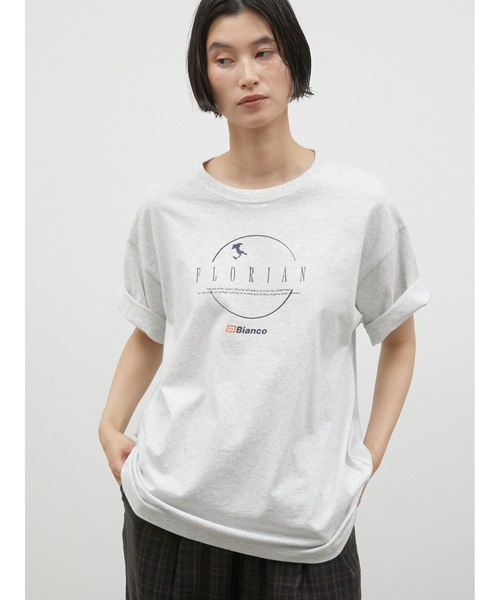 LA PEAU DE GEM(ラポドゥジェム)の「【LA PEAU DE GEM】beans tee/ビーンズT(Tシャツ/カットソー・レディース・グレー・FREE)」の9枚目の写真
