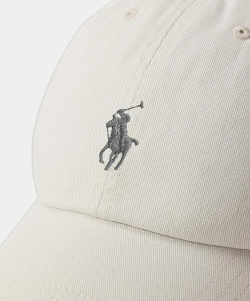 POLO RALPH LAUREN（ポロ ラルフ ローレン）の「コットン チノ ボール キャップ（キャップ・メンズ・アイボリー・ONE）」の3枚目の写真