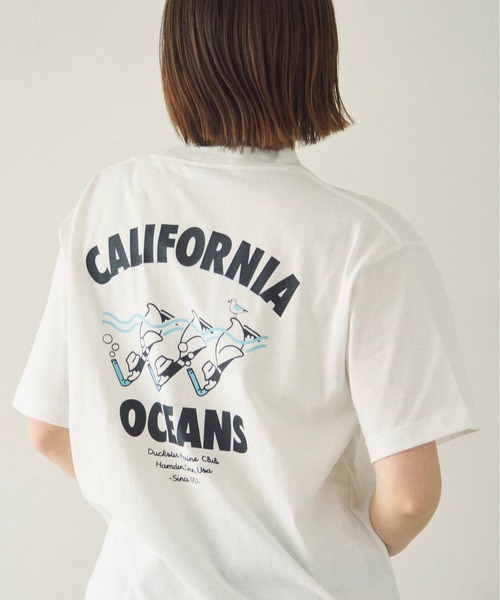 Duckster(ダックスター)の「Duckster/ダックスター T/C 度詰め天竺 レギュラーフィット S/STEE《CALI OCEAN》(Tシャツ/カットソー・メンズ・ホワイト/ライトピンク/ミント・LARGE/MEDIUM/X-LARGE)」の1枚目の写真