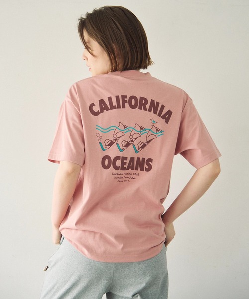 Duckster(ダックスター)の「Duckster/ダックスター T/C 度詰め天竺 レギュラーフィット S/STEE《CALI OCEAN》(Tシャツ/カットソー・メンズ・ホワイト/ライトピンク/ミント・LARGE/MEDIUM/X-LARGE)」の6枚目の写真