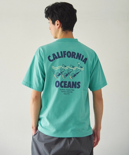 Duckster(ダックスター)の「Duckster/ダックスター T/C 度詰め天竺 レギュラーフィット S/STEE《CALI OCEAN》(Tシャツ/カットソー・メンズ・ホワイト/ライトピンク/ミント・LARGE/MEDIUM/X-LARGE)」の12枚目の写真