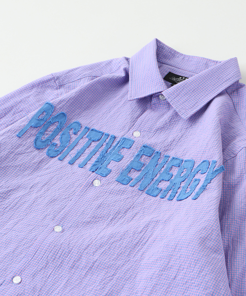 AFB(エーエフビー)の「AFB / エーエフビー POSITIVE ENERGY PATCHED SHIRTS(シャツ/ブラウス・メンズ・パープル/イエロー・MEDIUM/LARGE)」の6枚目の写真