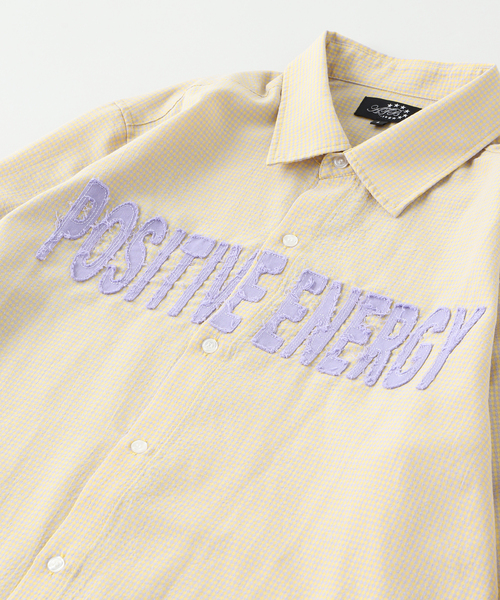 AFB(エーエフビー)の「AFB / エーエフビー POSITIVE ENERGY PATCHED SHIRTS(シャツ/ブラウス・メンズ・パープル/イエロー・MEDIUM/LARGE)」の5枚目の写真