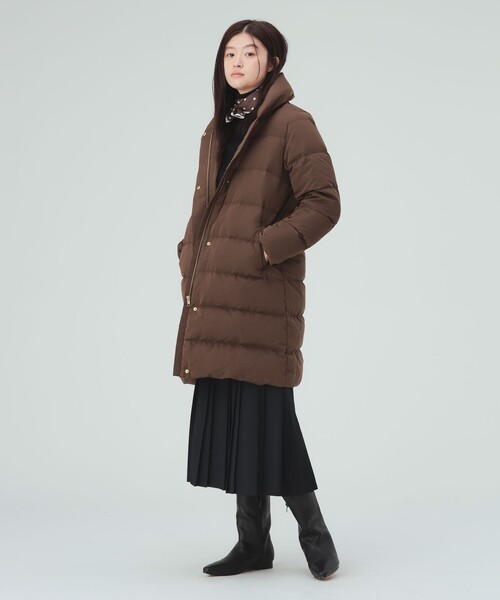 BEAMS HEART（ビームスハート）の「河田フェザー ロング ダウンコート（ダウンジャケット/コート・レディース・ブラウン/ブラック・SMALL/MEDIUM）」の9枚目の写真
