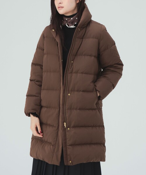 BEAMS HEART（ビームスハート）の「河田フェザー ロング ダウンコート（ダウンジャケット/コート・レディース・ブラウン/ブラック・SMALL/MEDIUM）」の13枚目の写真
