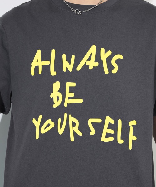 ABYS(アビス)の「【オリジナルタグ付き】配色ロゴプリントTシャツ(Tシャツ/カットソー・レディース・チャコールグレー/ピンク/ライトイエロー・FREE)」の16枚目の写真