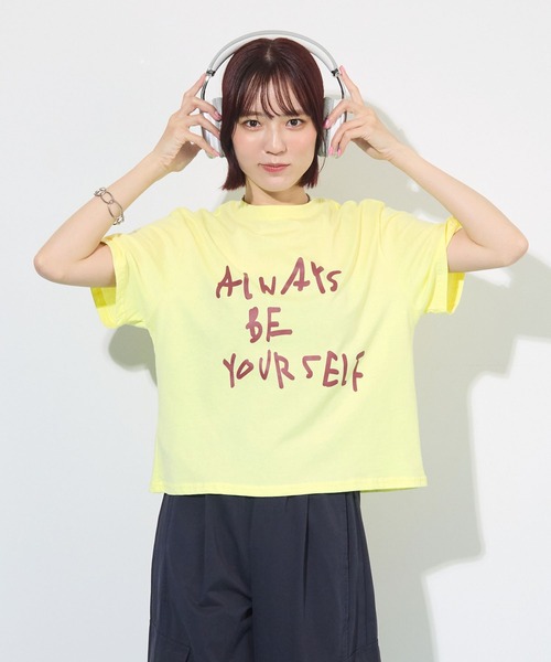ABYS(アビス)の「【オリジナルタグ付き】配色ロゴプリントTシャツ(Tシャツ/カットソー・レディース・チャコールグレー/ピンク/ライトイエロー・FREE)」の19枚目の写真
