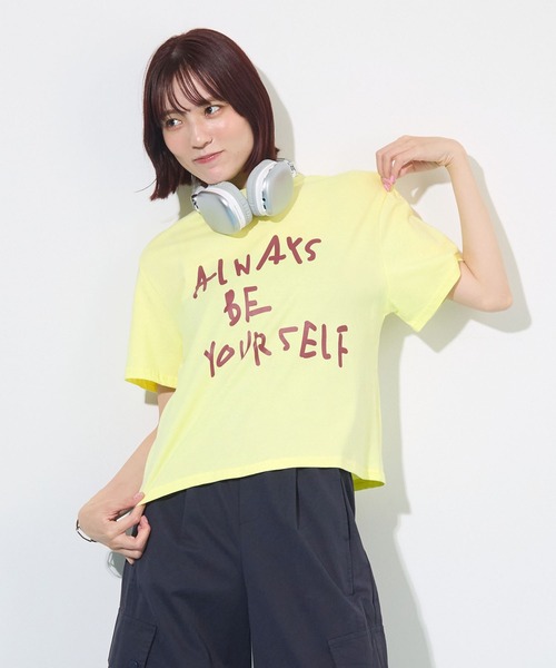 ABYS(アビス)の「【オリジナルタグ付き】配色ロゴプリントTシャツ(Tシャツ/カットソー・レディース・チャコールグレー/ピンク/ライトイエロー・FREE)」の20枚目の写真