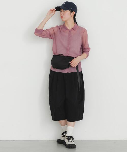 EKAL(エカル)の「撥水チノバミューダパンツ(その他パンツ・レディース・キャメル/ブラック・ONE)」の20枚目の写真