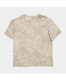 リベットダメージポイントバックエンジェルタイダイウォッシングオーバーサイズコットン半袖Tシャツ_3COLOR
