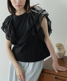 ラッフルスリーブTシャツ