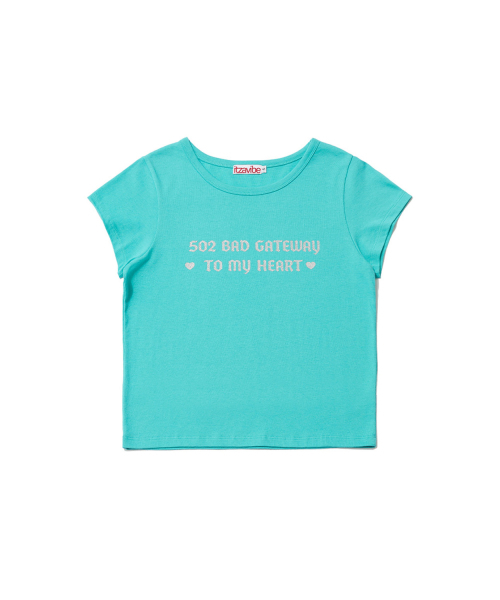 ITZAVIBE(イッザバイブ)の「502 GLITTER LETTERING T SHIRT - MINT(Tシャツ/カットソー・レディース・その他・FREE)」の5枚目の写真