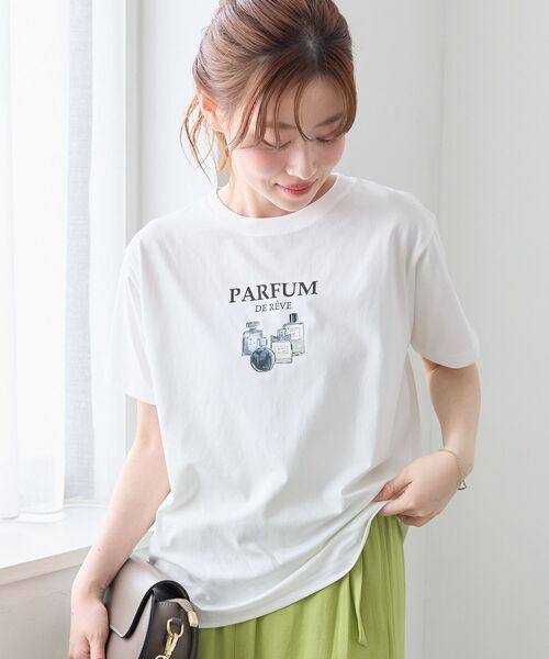 le.coeur blanc（ルクールブラン）の「PARFUM TEE（Tシャツ/カットソー・レディース・ブラック/オフホワイト・38）」の5枚目の写真