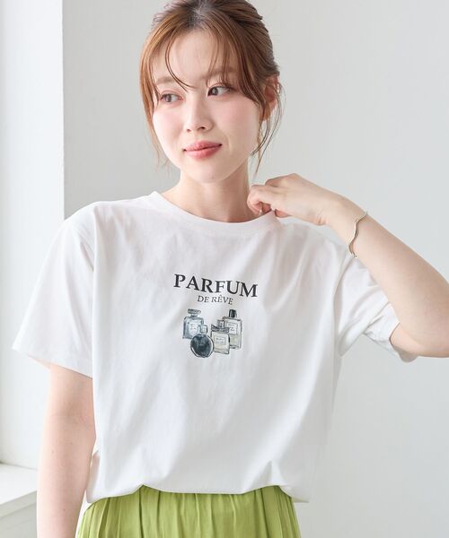 le.coeur blanc（ルクールブラン）の「PARFUM TEE（Tシャツ/カットソー・レディース・ブラック/オフホワイト・38）」の9枚目の写真