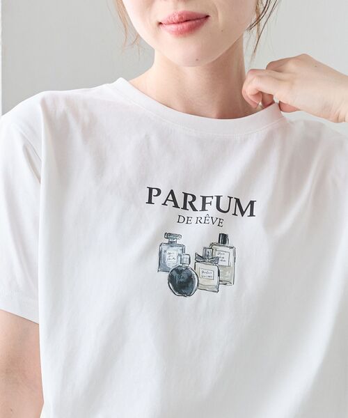 le.coeur blanc（ルクールブラン）の「PARFUM TEE（Tシャツ/カットソー・レディース・ブラック/オフホワイト・38）」の10枚目の写真