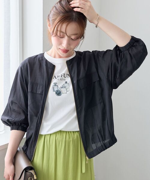 le.coeur blanc（ルクールブラン）の「PARFUM TEE（Tシャツ/カットソー・レディース・ブラック/オフホワイト・38）」の11枚目の写真