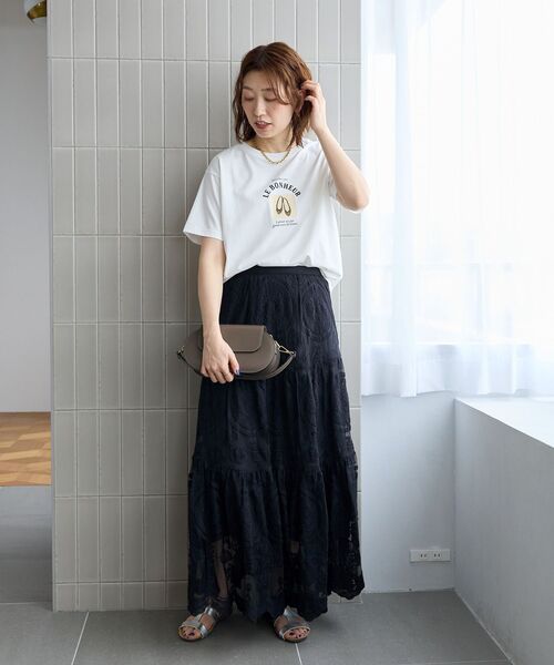 le.coeur blanc(ルクールブラン)の「PARFUM TEE(Tシャツ/カットソー・レディース・ブラック/オフホワイト・38)」の20枚目の写真