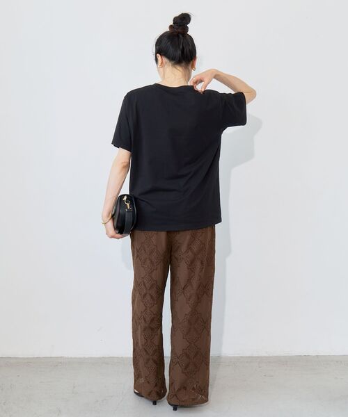 le.coeur blanc(ルクールブラン)の「PARFUM TEE(Tシャツ/カットソー・レディース・ブラック/オフホワイト・38)」の8枚目の写真