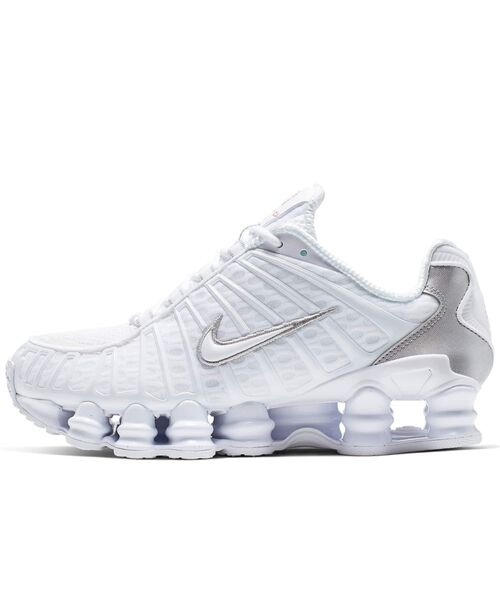 NIKE(ナイキ)の「ナイキ ショックス TL ウィメンズシューズ / Nike Shox TL Women's Shoes AR3566-100 White(スニーカー・レディース・ホワイト・26/25.5/25/22.5/24.5/23.5/23/22/24)」の1枚目の写真